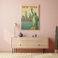New York Cityscape Poster Urban Wall Art 18x24 Inches