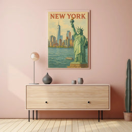 New York Cityscape Poster Urban Wall Art 18x24 Inches