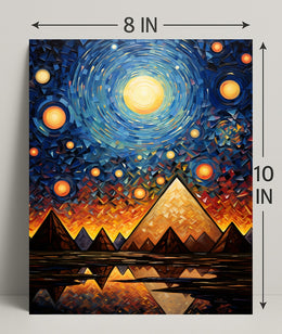 Celestial Pyramids Poster