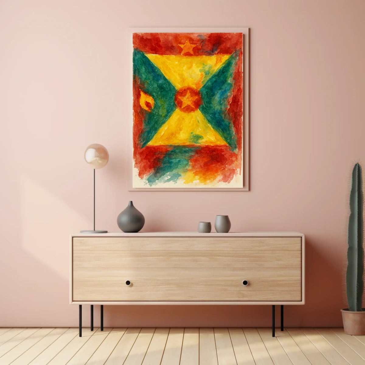Vibrant Abstract Flag Poster