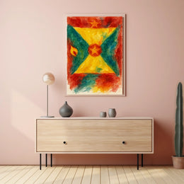 Vibrant Abstract Flag Poster