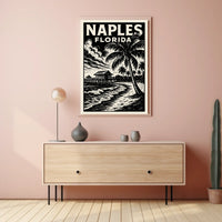 Naples Florida Coastal Charm Poster Wall Art 18x24