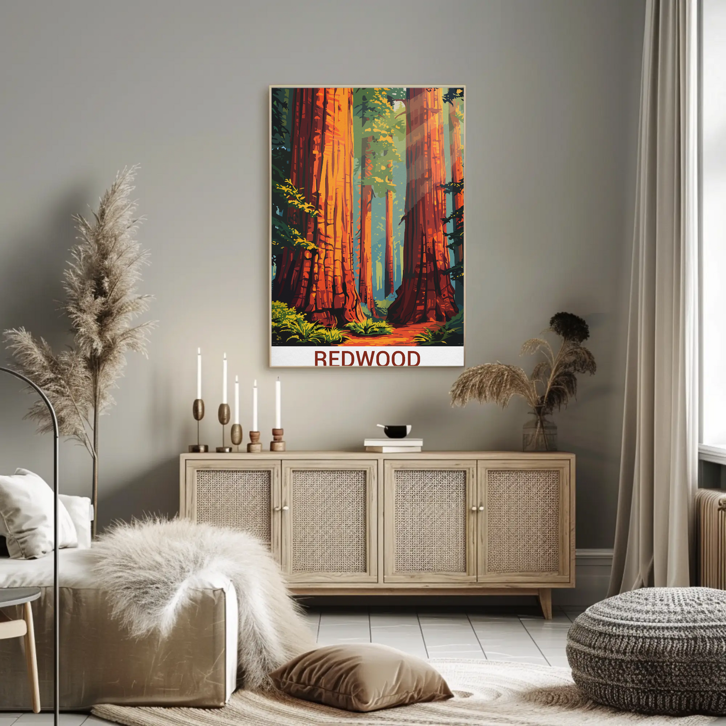 Redwood National Park California Forest Travel Poster