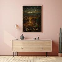 Winter Night In Boise, Idaho Poster