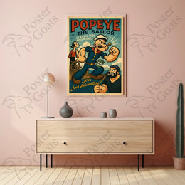 Cartoon Sailor Adventure: Vintage Pop Culture Poster
