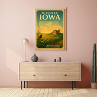 Iowa Countryside Vintage Travel Poster