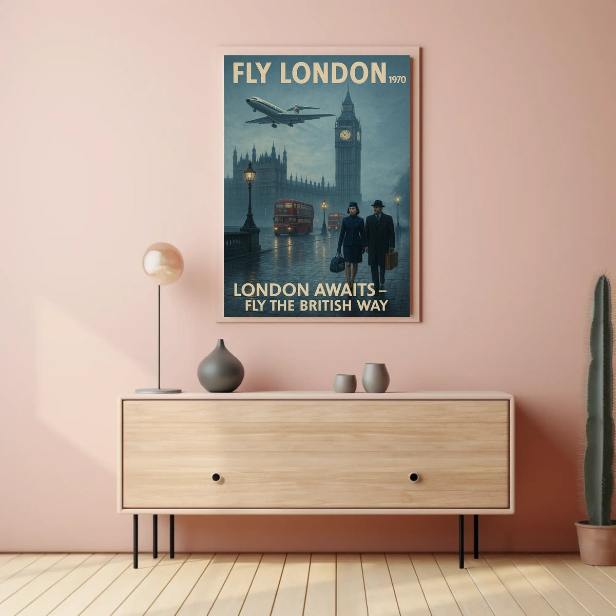Fly London 1970 Poster