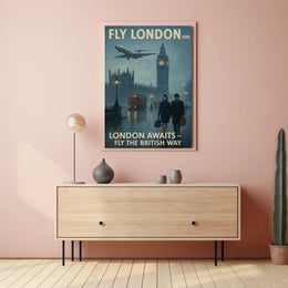 Fly London 1970 Poster