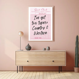 Playful Country & Western Receipt Music or Concert Poster PosterGoat