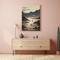 Solitary Wanderer In The Desert Poster