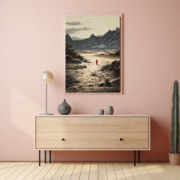 Solitary Wanderer In The Desert Poster