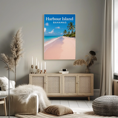 Harbour Island Bahamas Pink Sand Beach Paradise Poster