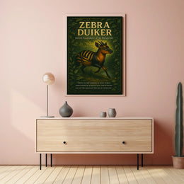 Zebra Duiker Gentle Guardians of the Rainforest Poster