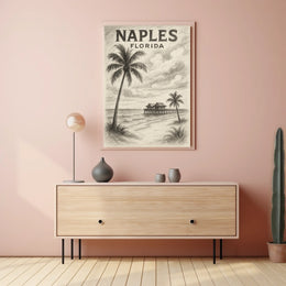 Naples Florida Coastal Serenity Poster Gulf Coast Wall Art