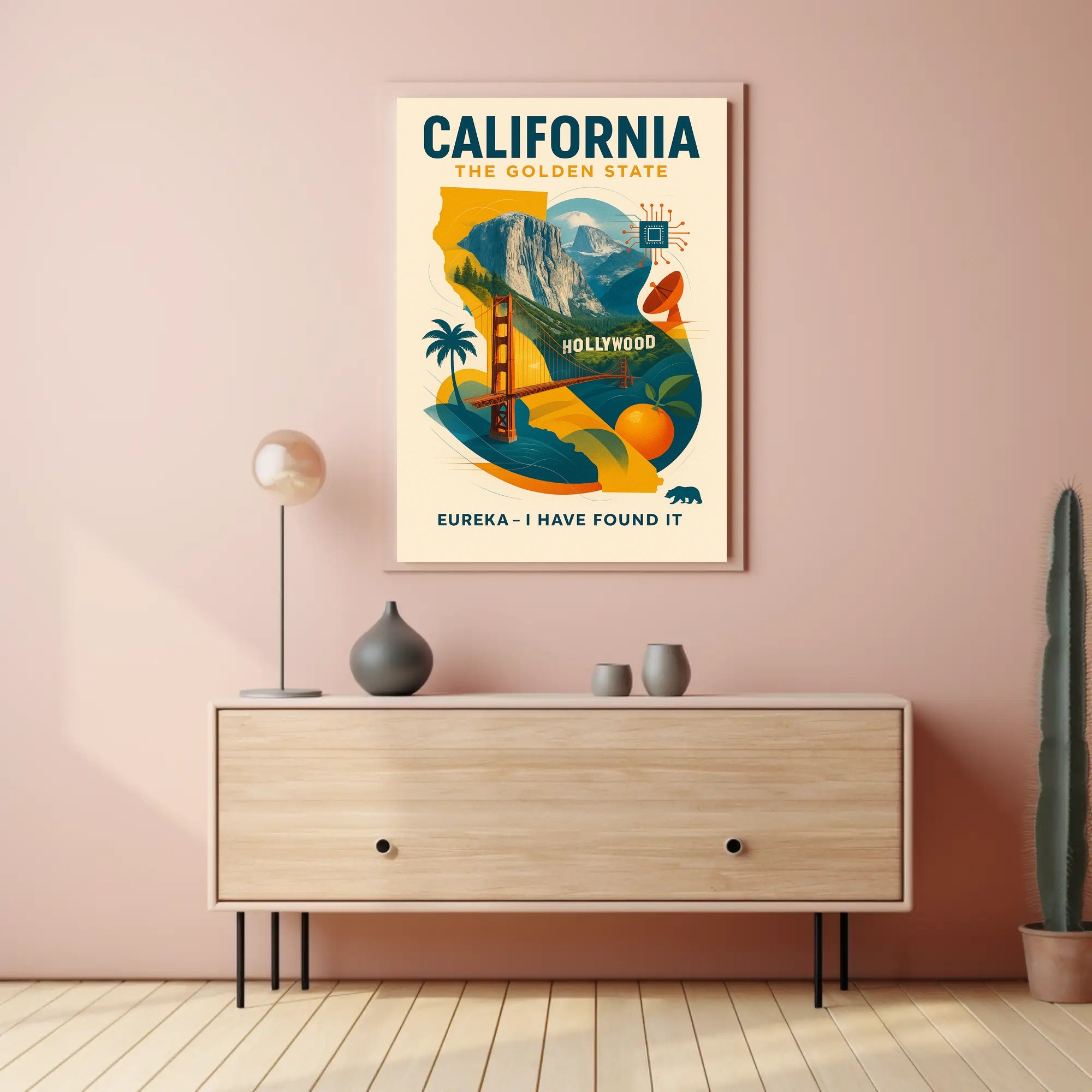 California Adventure: Vintage Travel Poster