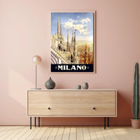 Vintage Milan Cathedral Poster
