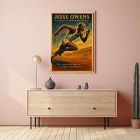 Jesse Owens Vintage Olympic Triumph Art Poster