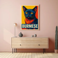 Vibrant Burmese Cat Poster