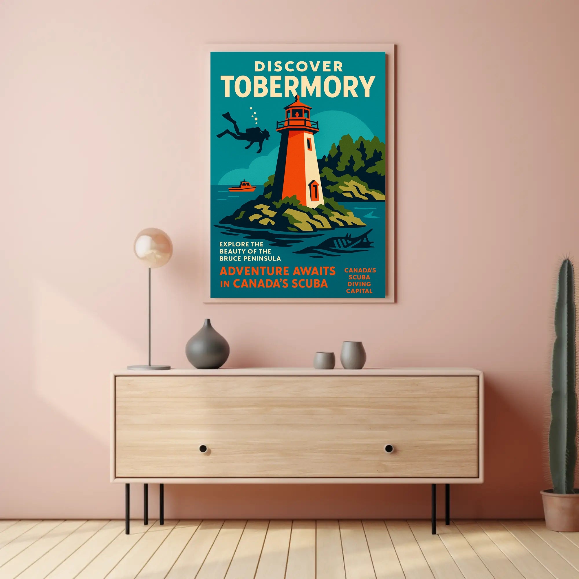 Tobermory Travel Poster Vintage Coastal Wall Art