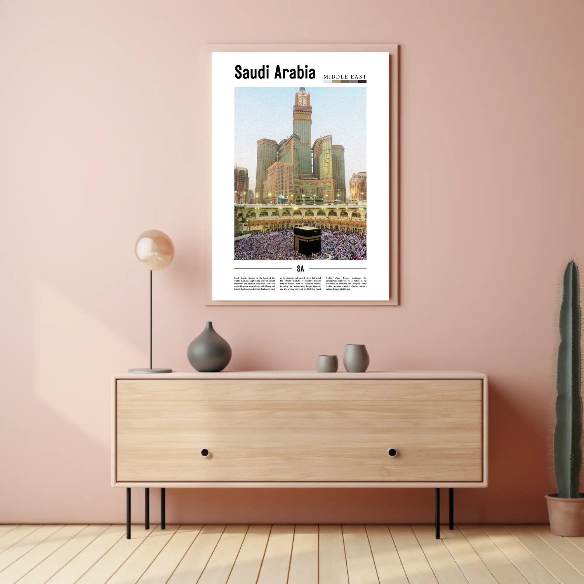 Saudi Arabia Tradition and Modernity Cultural or Heritage Poster PosterGoat