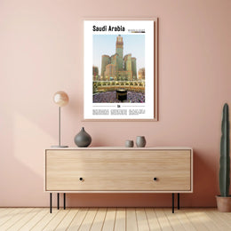 Saudi Arabia Tradition and Modernity Cultural or Heritage Poster PosterGoat