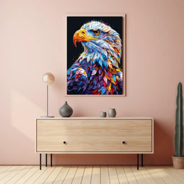 Vibrant Eagle Portrait Poster