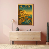 Valletta Vintage Travel Poster Wall Art Print