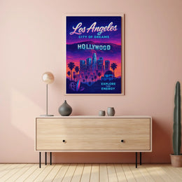 Los Angeles Dreamscape Poster: Neon City Vibes