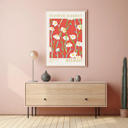 Flower Market Bilbao Poster