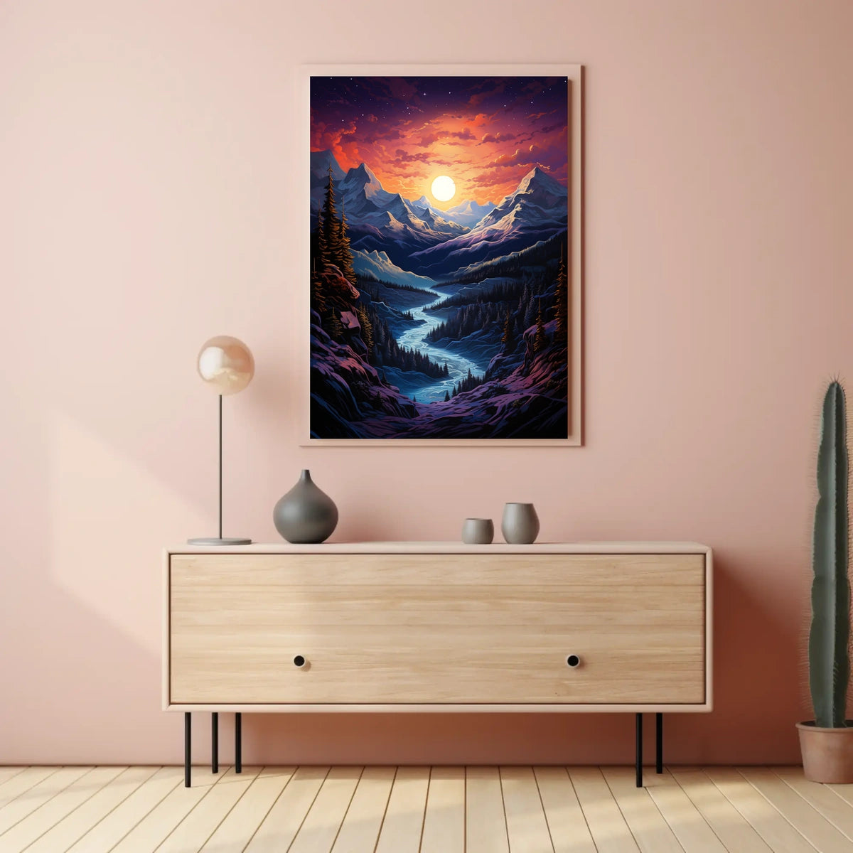 Majestic Alpine Sunrise Landscape Print - National Park Poster