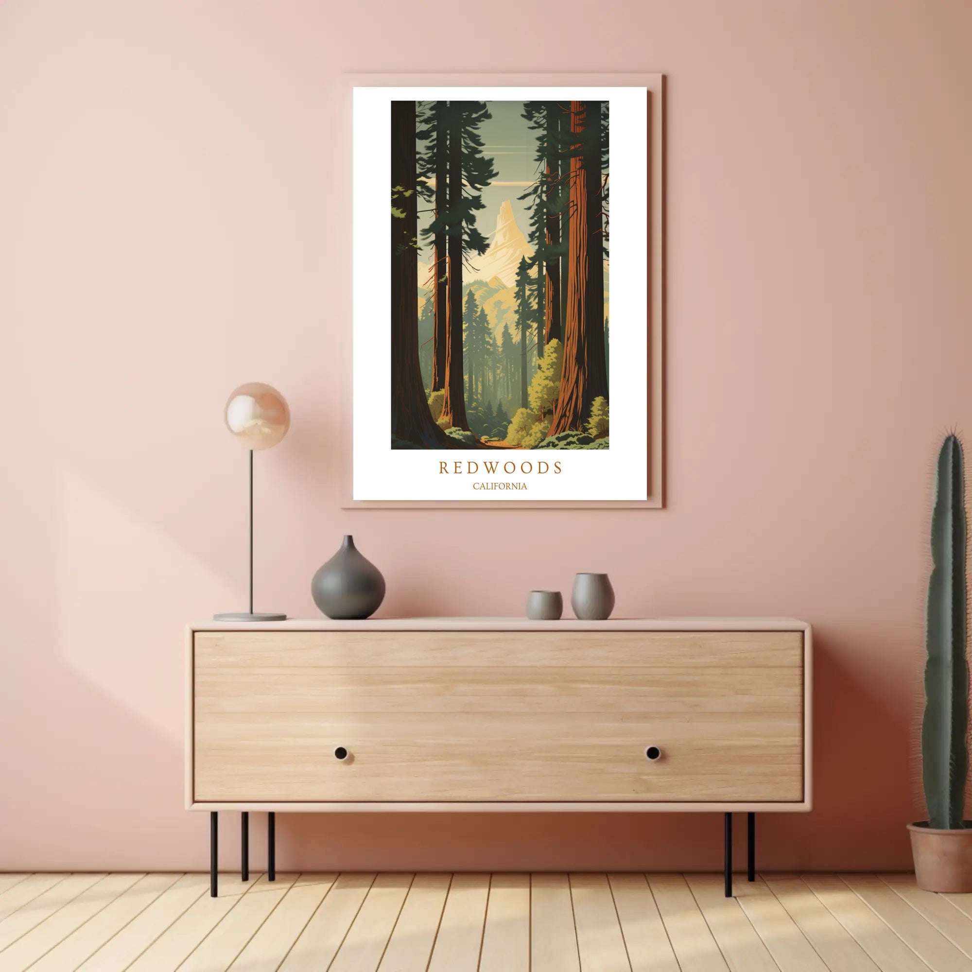 Majestic Redwoods Poster PosterGoat