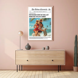 Summer Fun Dolls on Scooter Pop Culture Poster PosterGoat