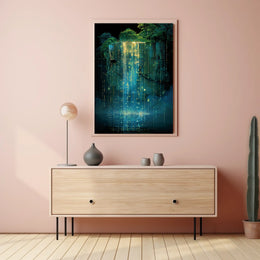 Digital Waterfall Poster