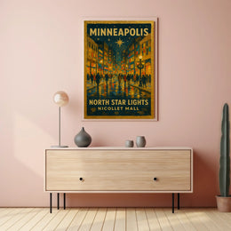 Minneapolis North Star Lights Poster