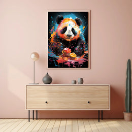 Colorful Panda Delight Poster