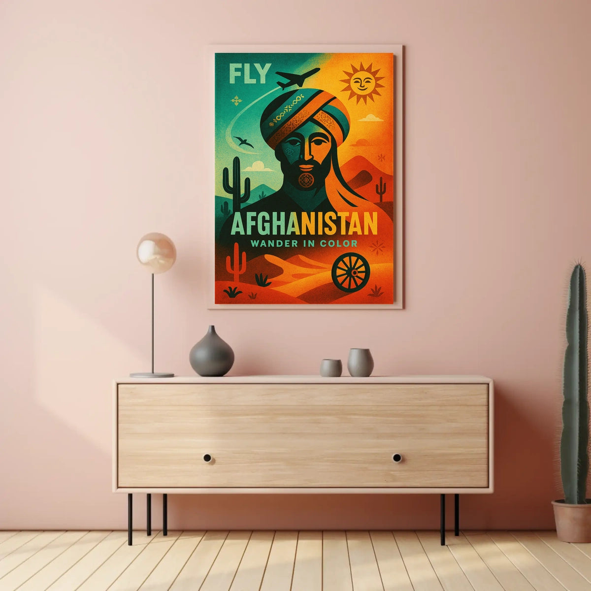 Wander in Color Afghanistan Travel Poster
