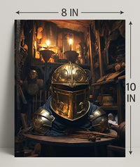 The Golden KnightS Helm Poster