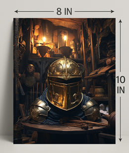 The Golden KnightS Helm Poster