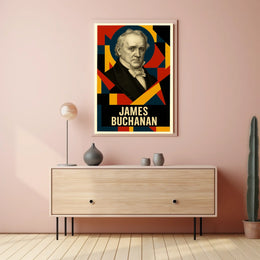 James Buchanan 15th President of the United States Abstract Pop Poster