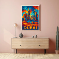 Vibrant Dubai Poster Premium Archival Print 18x24 For Homes