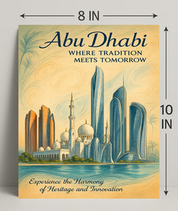 Abu Dhabi Elegance: Tradition Meets Tomorrow Cityscape Poster