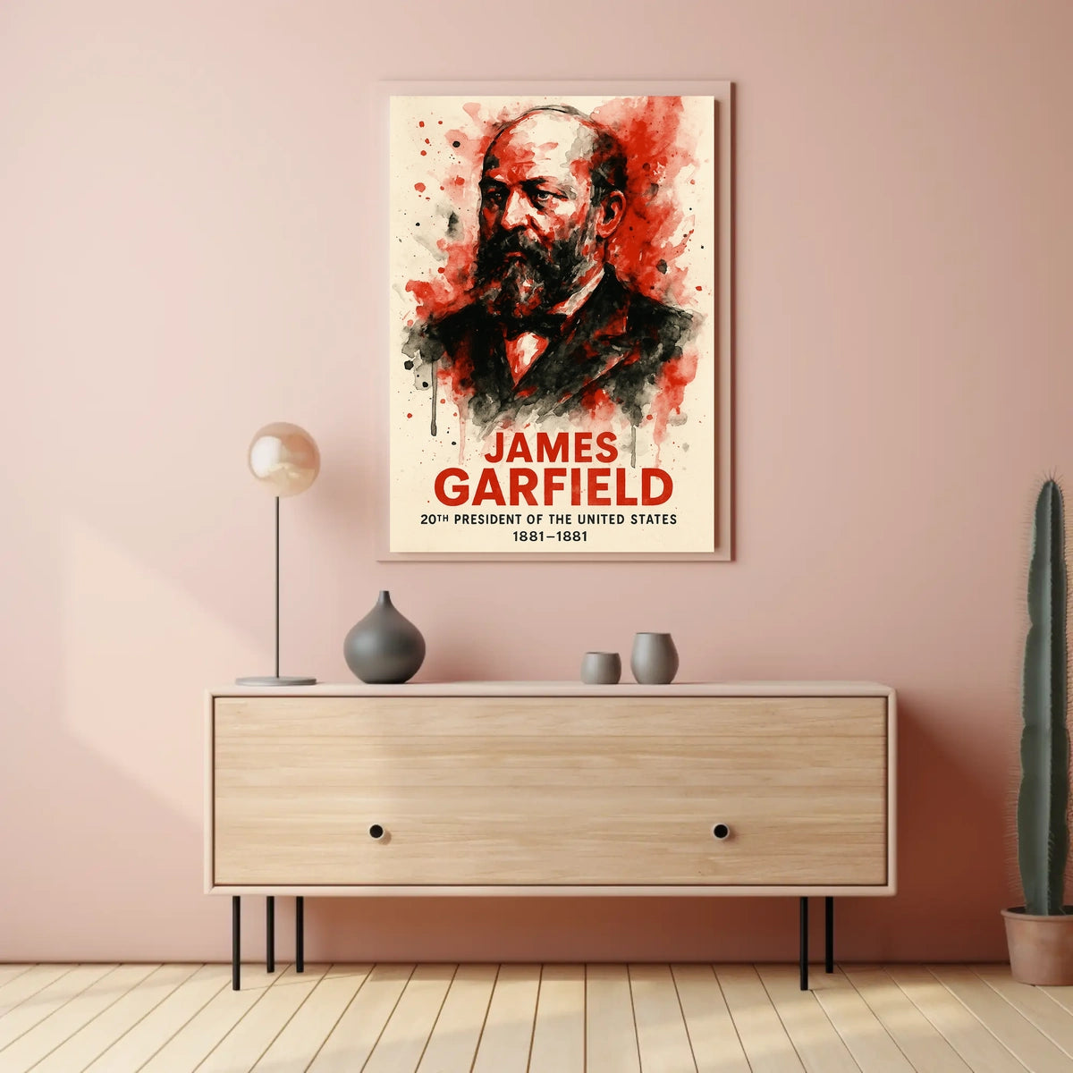 James Garfield Watercolor Art Print – Historical or Presidential Poster