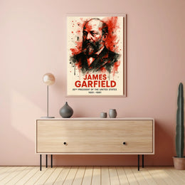 James Garfield Watercolor Art Print – Historical or Presidential Poster