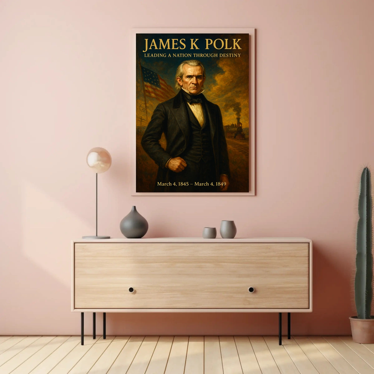 James K. Polk Vintage Historical Poster Art