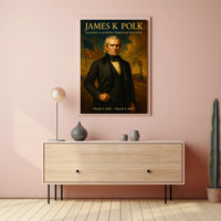 James K. Polk Vintage Historical Poster Art