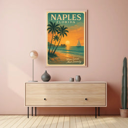 Naples, Florida Where Sunsets Meet Serenity Poster