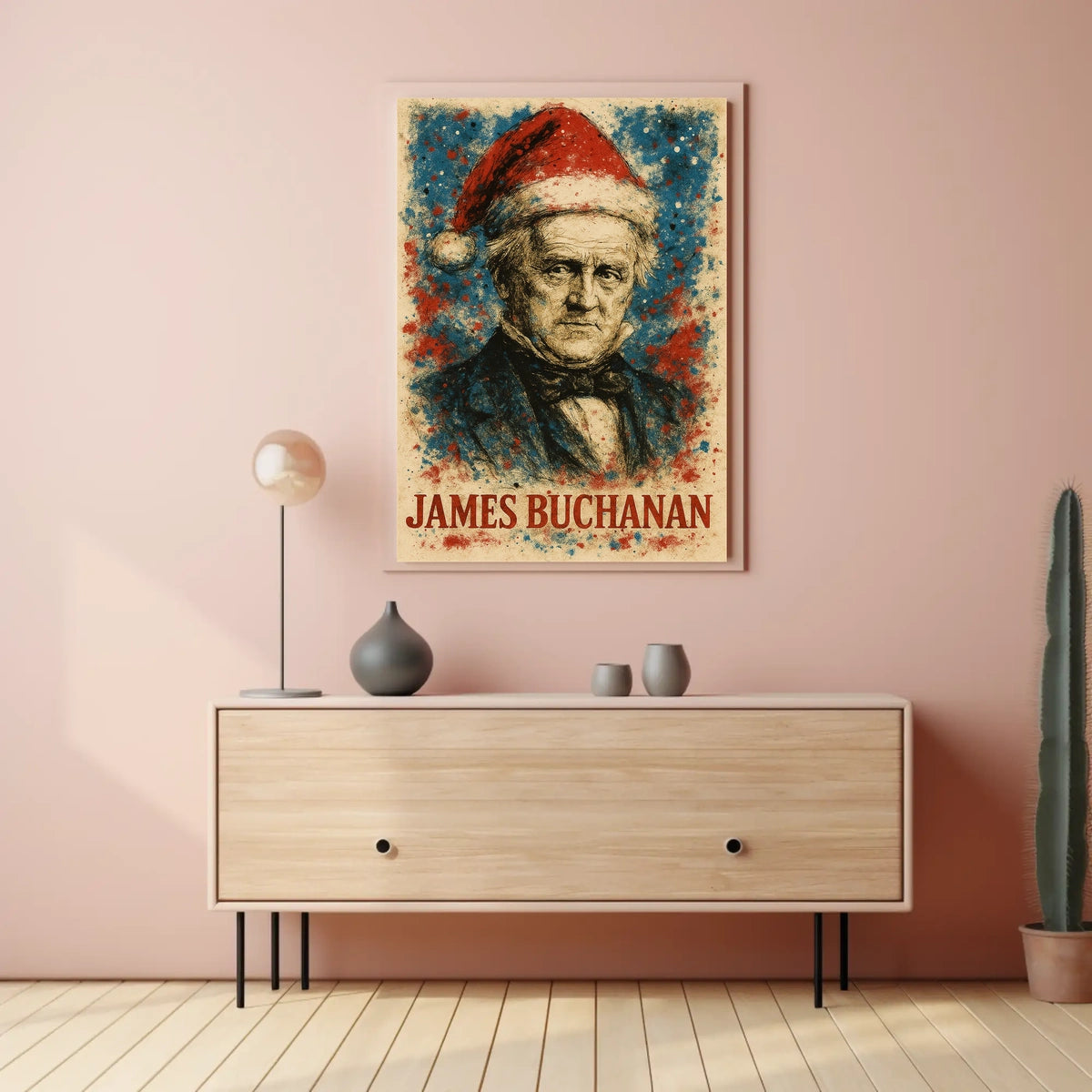 James Buchanan 15th President of the United States Christmas SeriesPoster