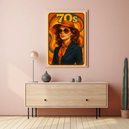 Retro 70s Fashion Vibe Pop Culture Poster