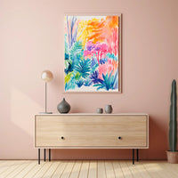 Tropical Watercolor Jungle - Abstract, Artistic, or Pop Culture Poster