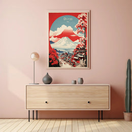 Mount Fuji Japanese Landscape Travel Poster